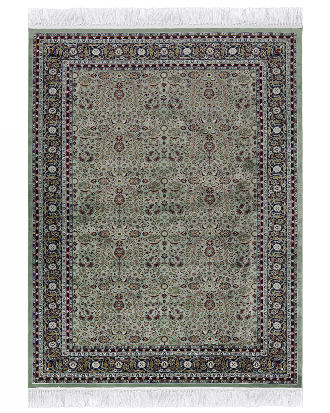 Tapis Traditionnel à Franges - Castello Verde - vert