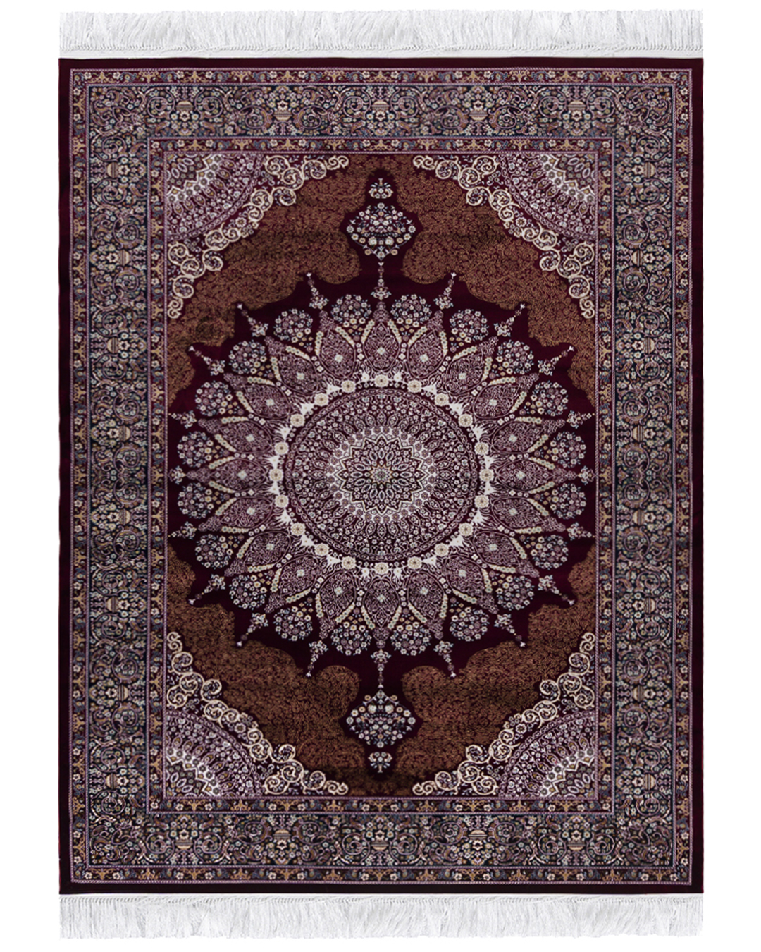 Tapis Traditionnel à Franges- Palazzo Corona - rouge