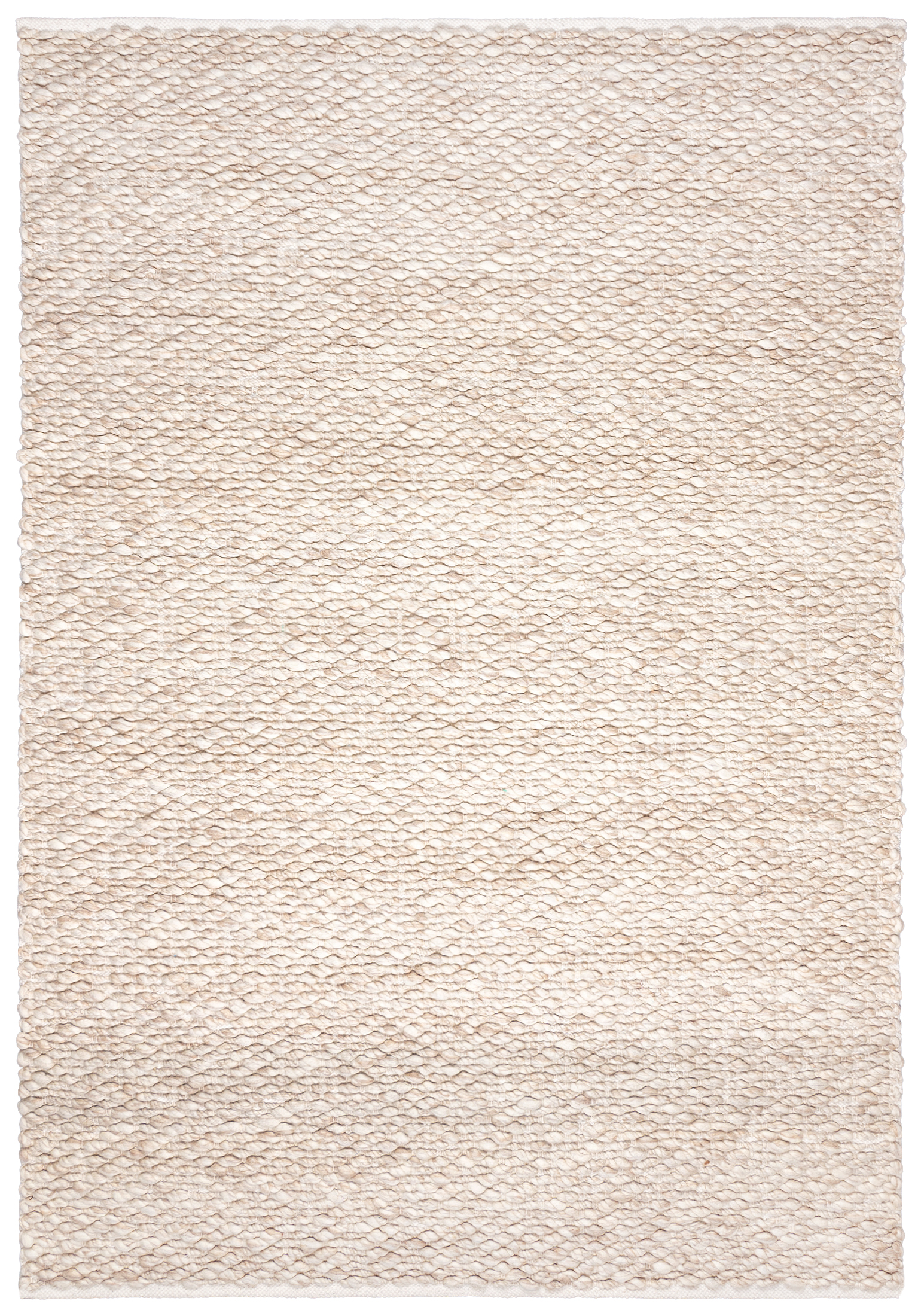 Tapis à boucles en laine CASTOR CTO-01 Crème, Naturel
