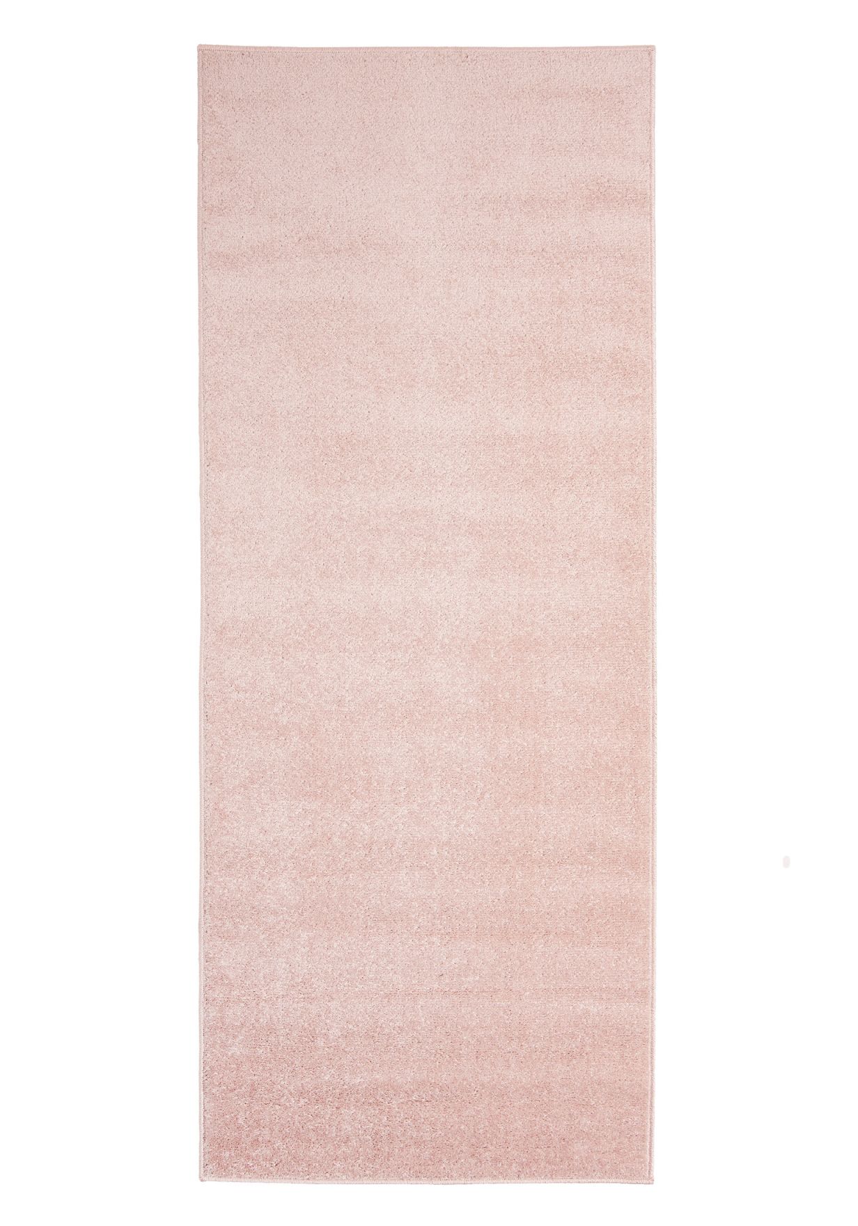 Tapis de couloir et de cuisine uni lisse SPRING P113A ROSE - rose