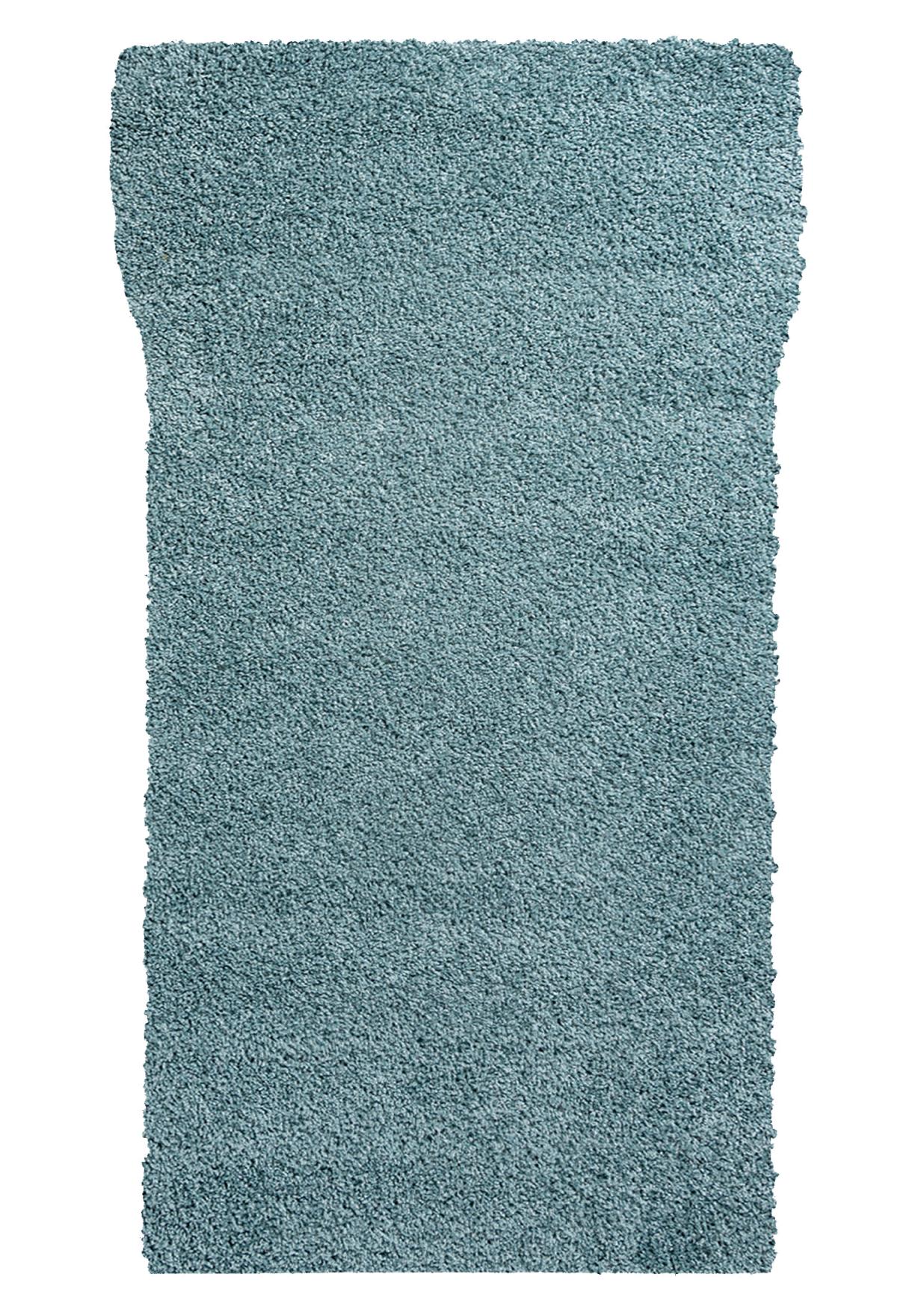 tapis de couloir poil long Uni DELHI 7388A umavi - turquoise