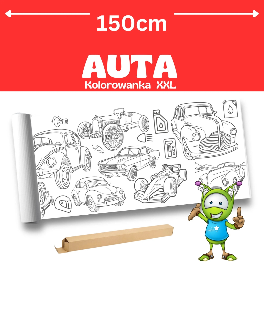 Coloriage de sol 150 × 42 cm - Voitures XXL - voitures et univers automobile