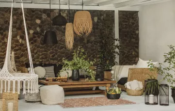 Tapis d'intérieur / extérieur - Saronno Beige - orange, beige, imperméable