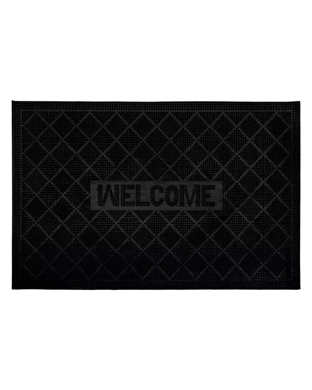 Paillasson en caoutchouc - Pin Mat 2211 - noir, avec inscription Welcome, antidérapant et facile d'entretien