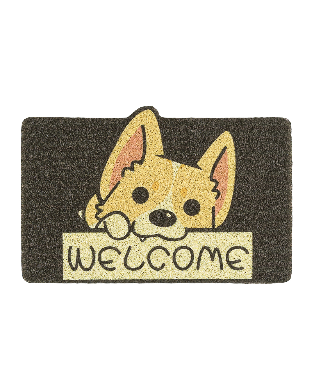 Paillasson moderne - Passo Aprire - marron, beige, chien, corgi