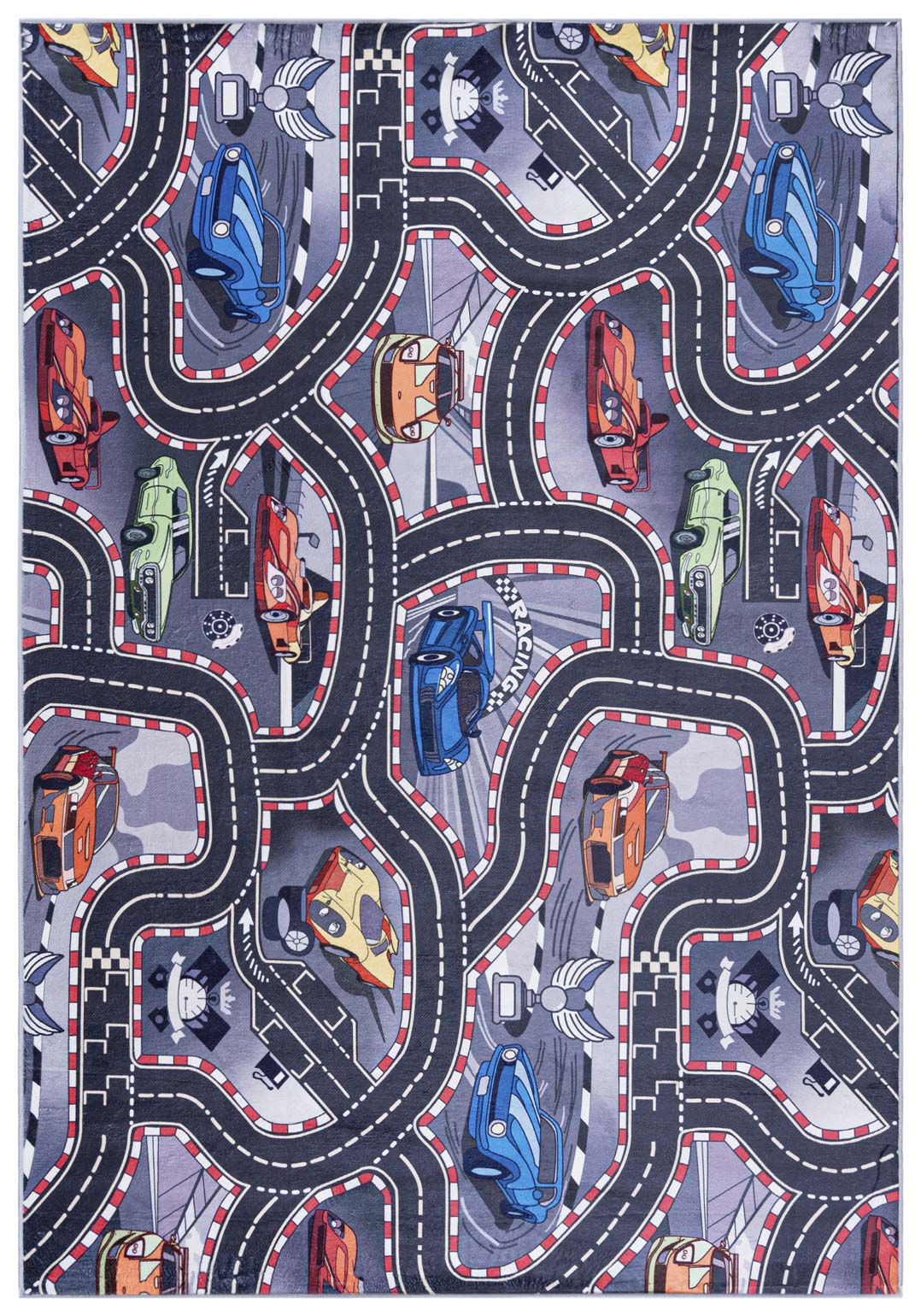 Tapis pour enfants PRINTED B_605 Rues, Route - multicolore