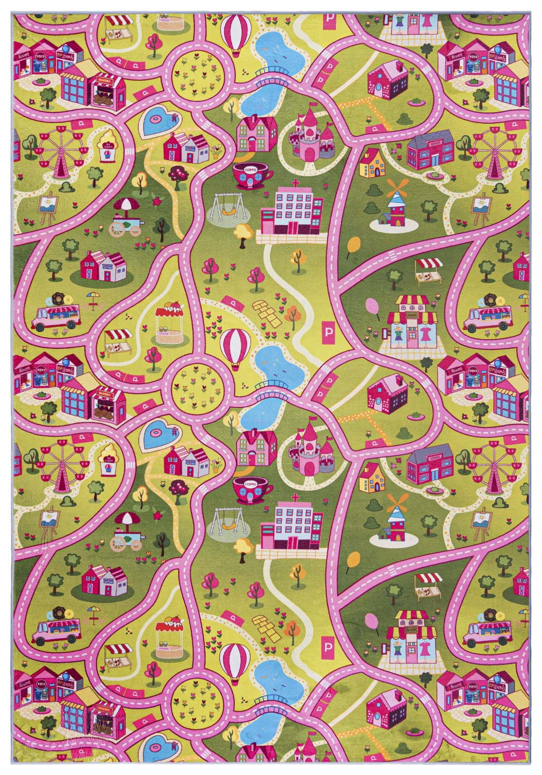 Tapis pour enfants PRINTED JWH Rues Route - multicolore
