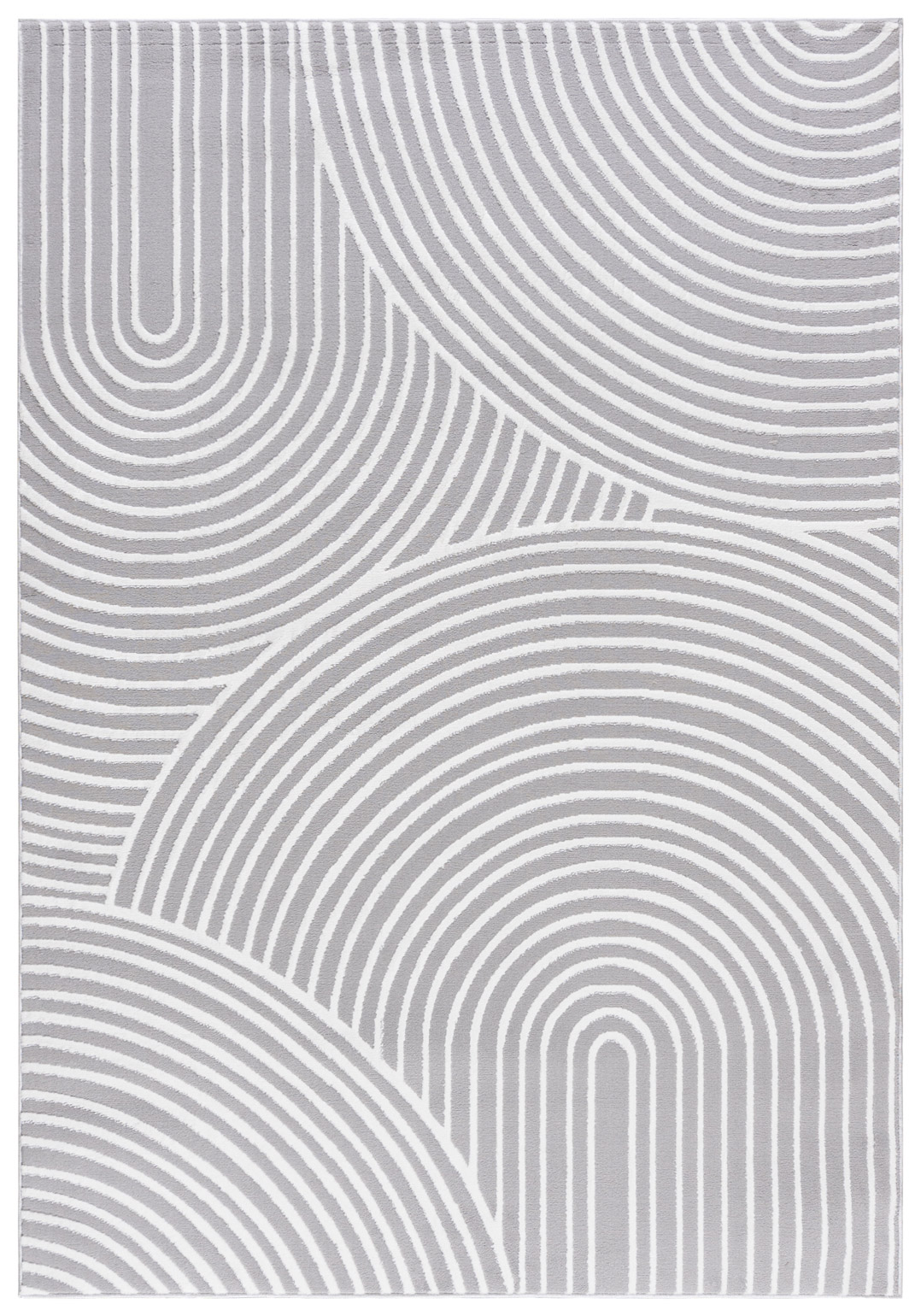 Tapis moderne à arches géométriques gris, blanc NG89A ELLEN