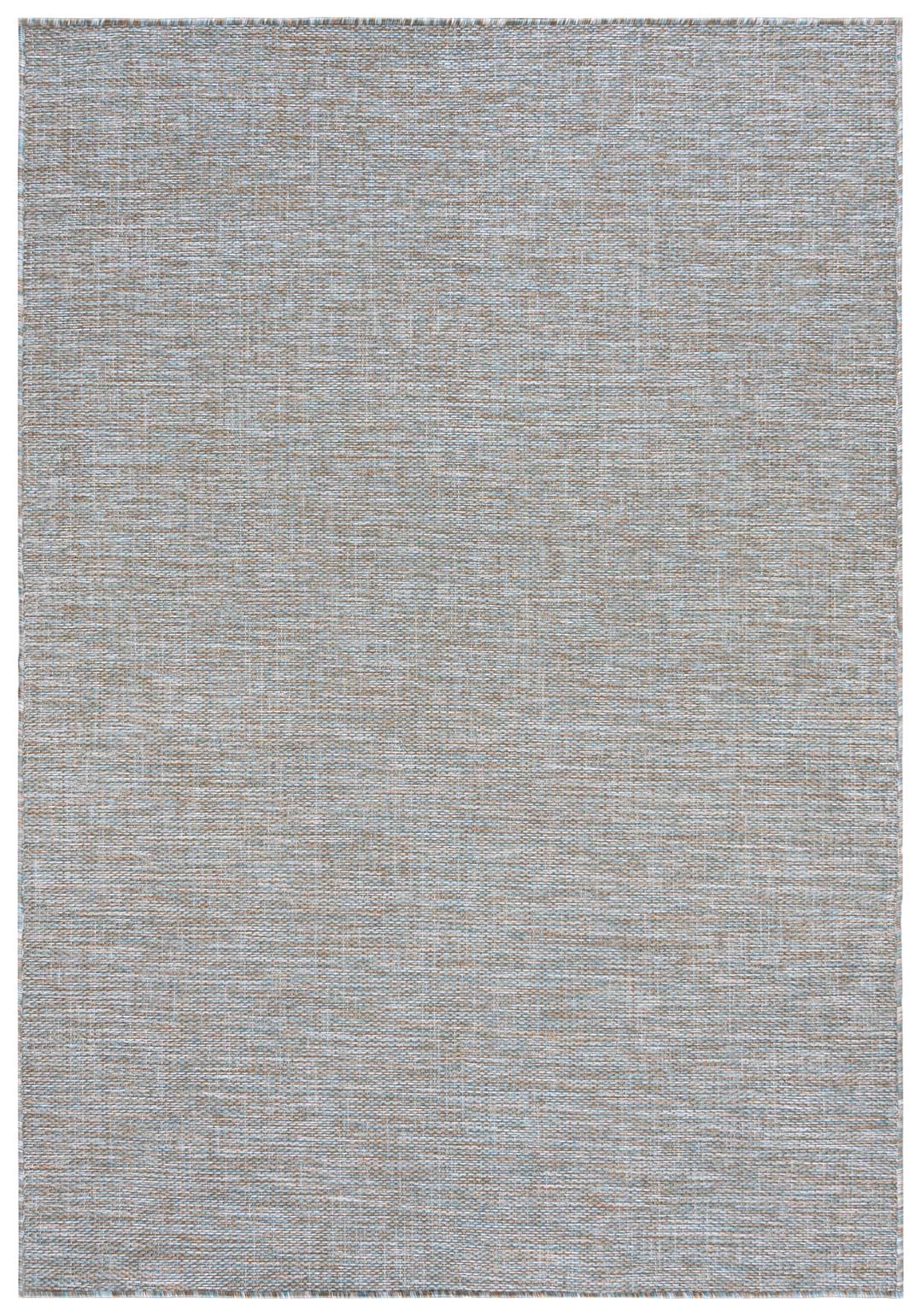 Tapis d'extérieur dans les tons gris et bleu VERANDA 6365A, imperméable, sur la terrasse, le balcon