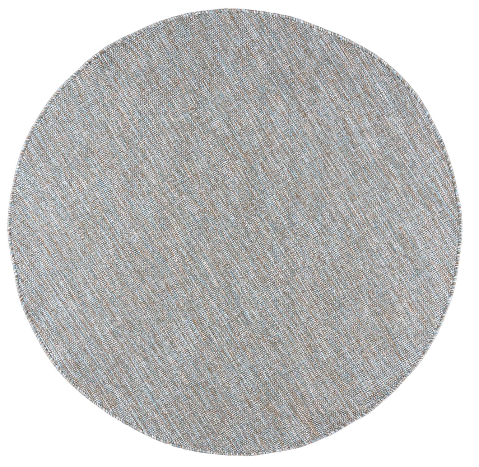 Tapis d'extérieur courbé dans les tons de gris et de bleu VERANDA 6365A, imperméable, sur la terrasse, le balcon