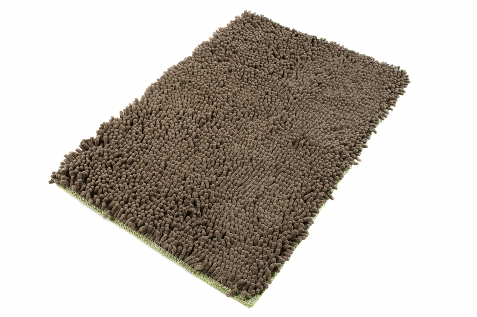 Tapis de salle de bain CHENIILE SOLID GREEN - antidérapant, microfibre, vert
