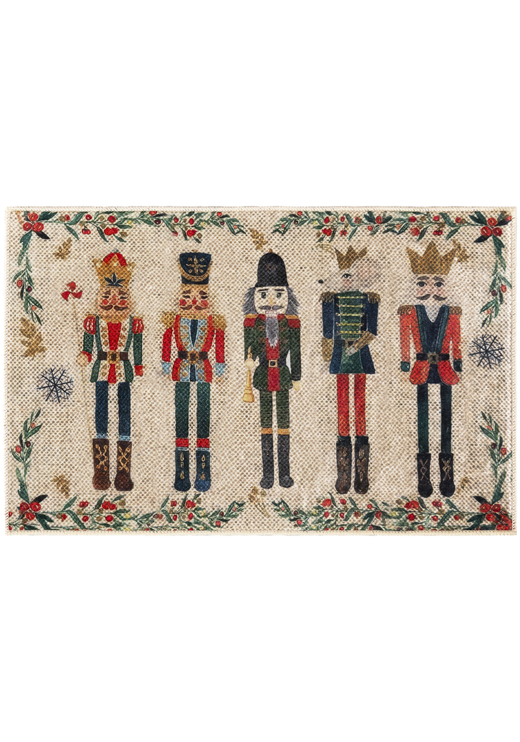 Tapis de Noël, tapis - FIGURE DE NOËL Tapis de Noël, beige, crème