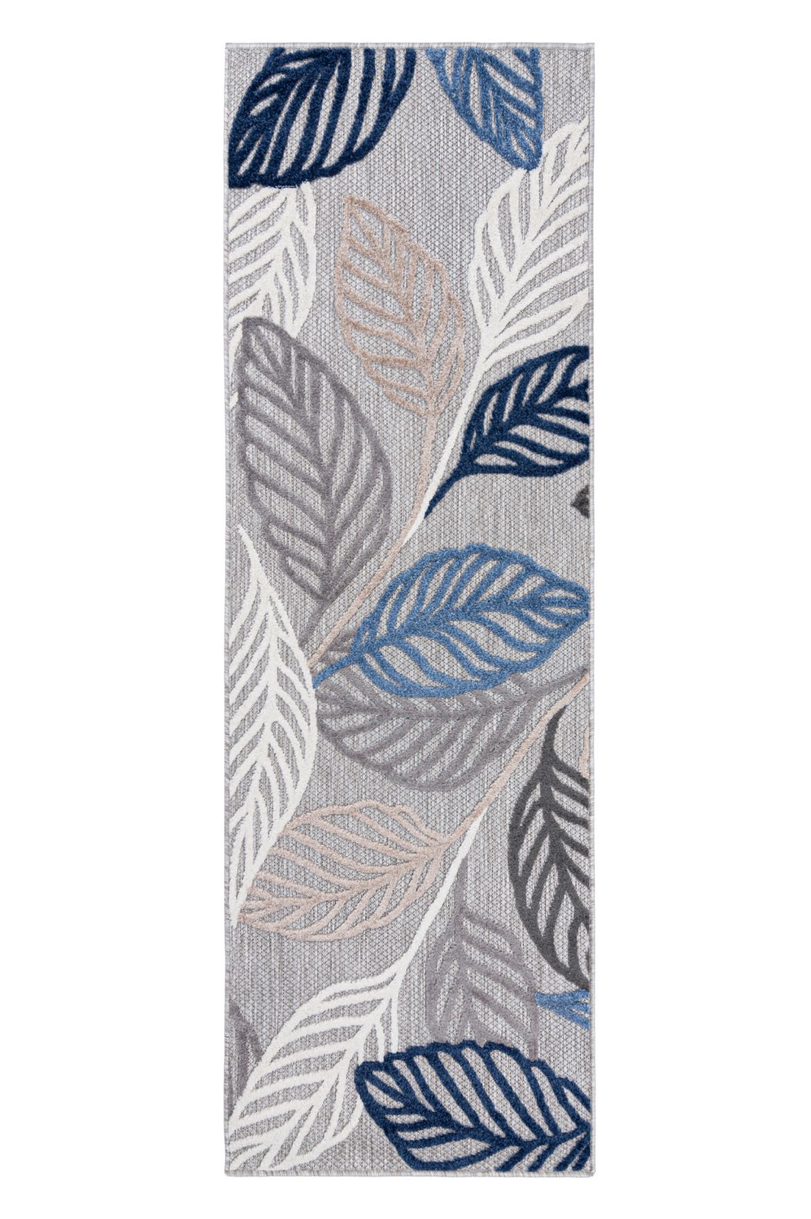 Tapis de balcon et de terrasse pour l'extérieur / l'intérieur AVENTURA EC99A GRAY - gris, bleu, imperméable