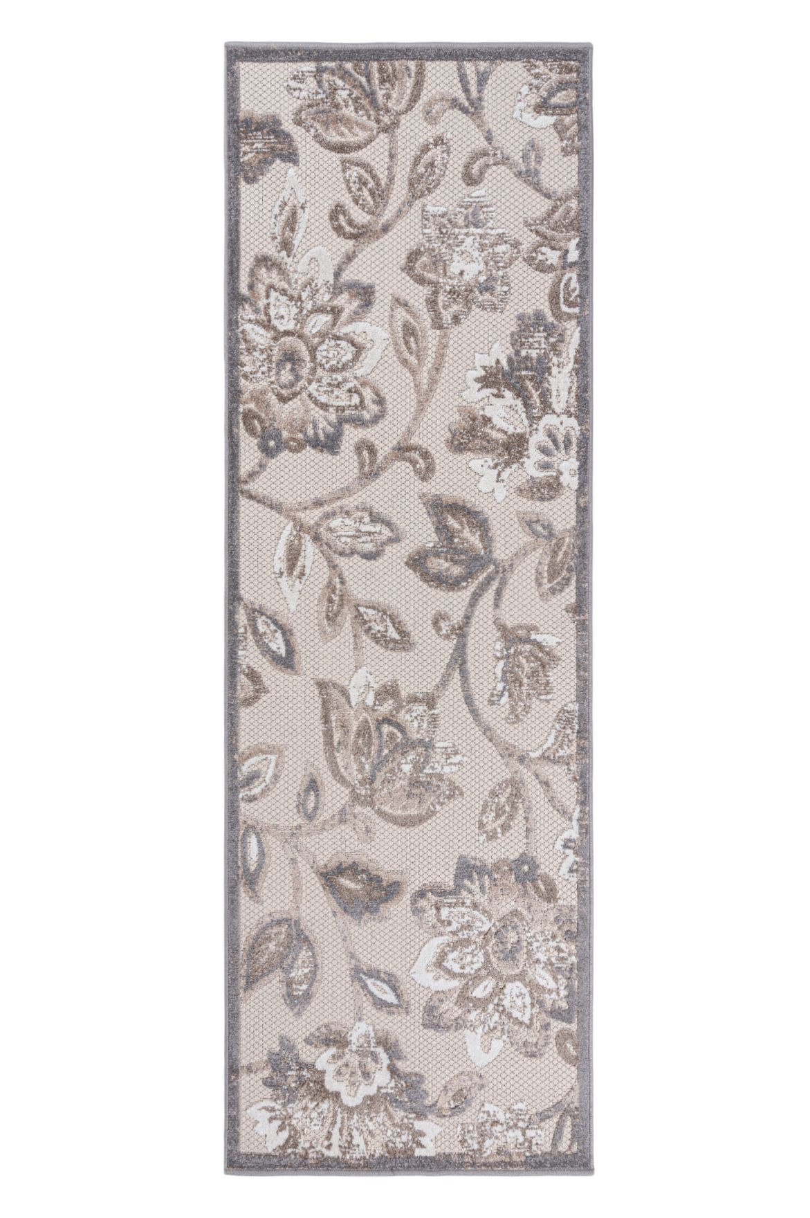 Tapis de balcon et de terrasse extérieur / intérieur à deux niveaux AVENTURA EC93B CREAM - beige, imperméable