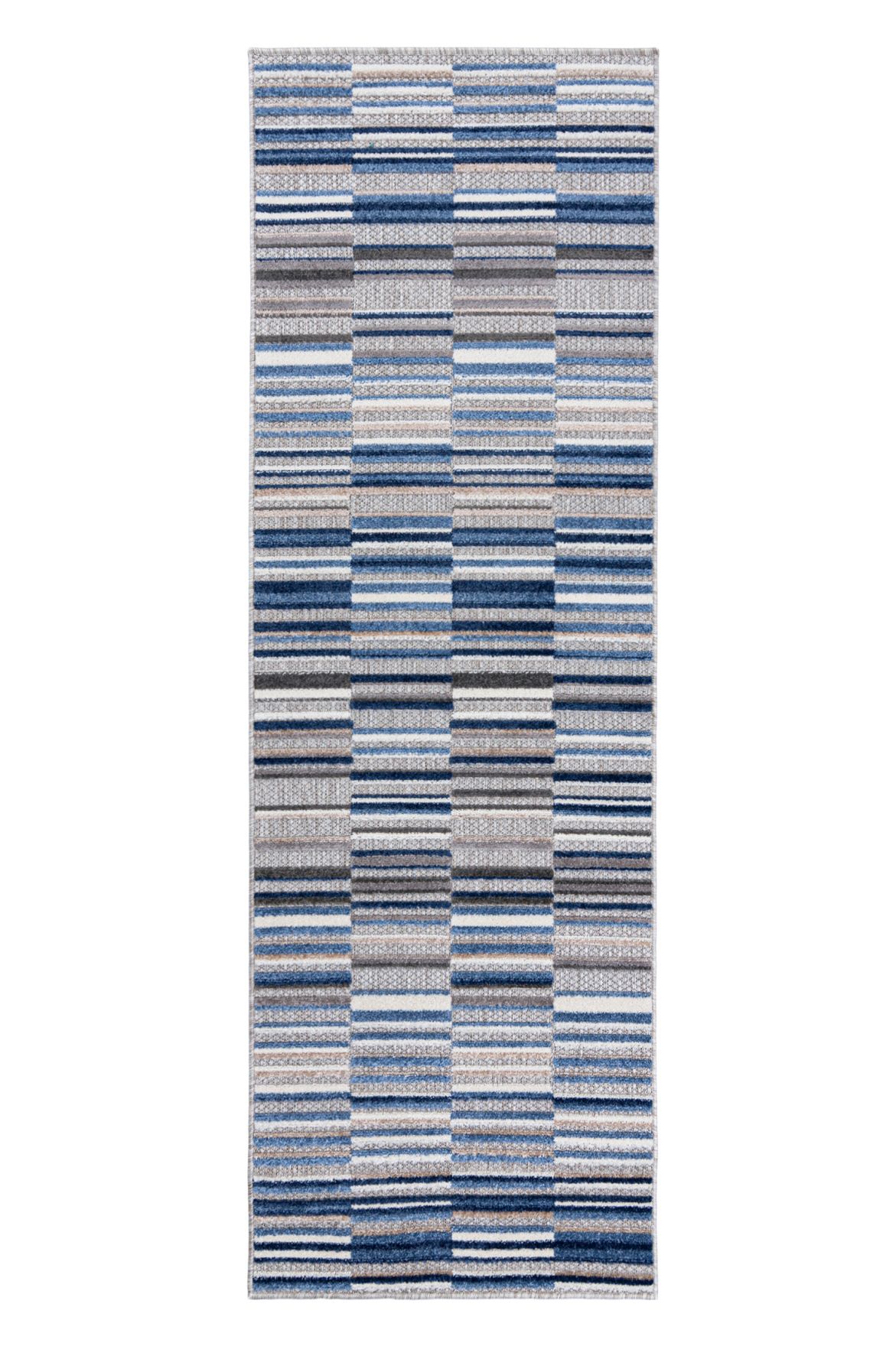 Tapis de balcon et de terrasse pour l'extérieur / l'intérieur AVENTURA ED24A GRAY - gris, bleu, imperméable