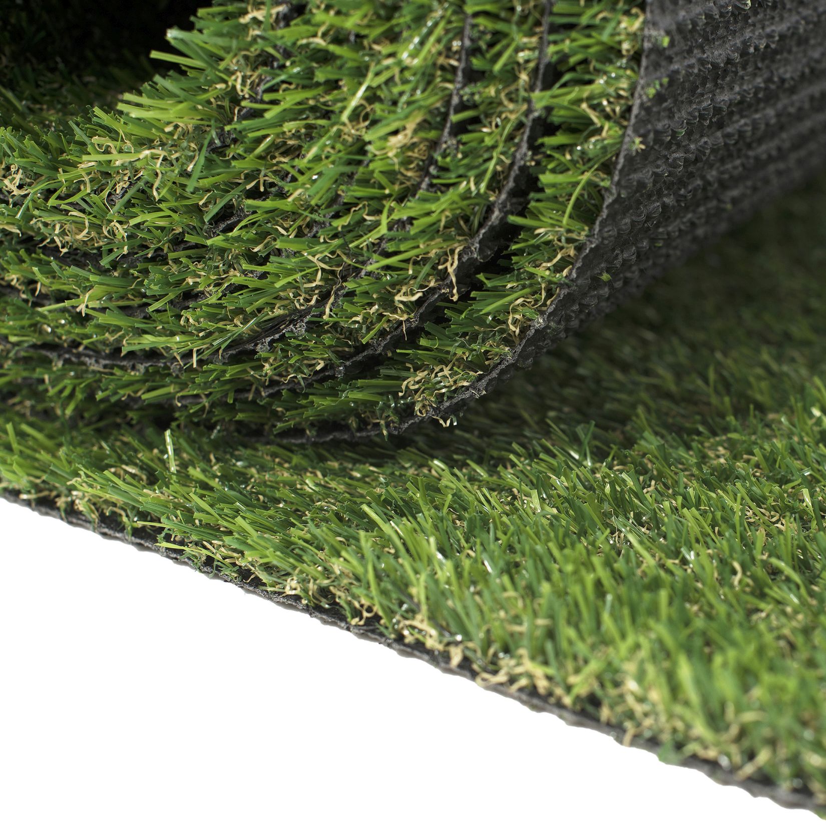 Gazon artificiel 20 mm / Tapis pour balcon, terrasse et jardin – MHU-4 Solid – vert, imperméable, vendu au mètre