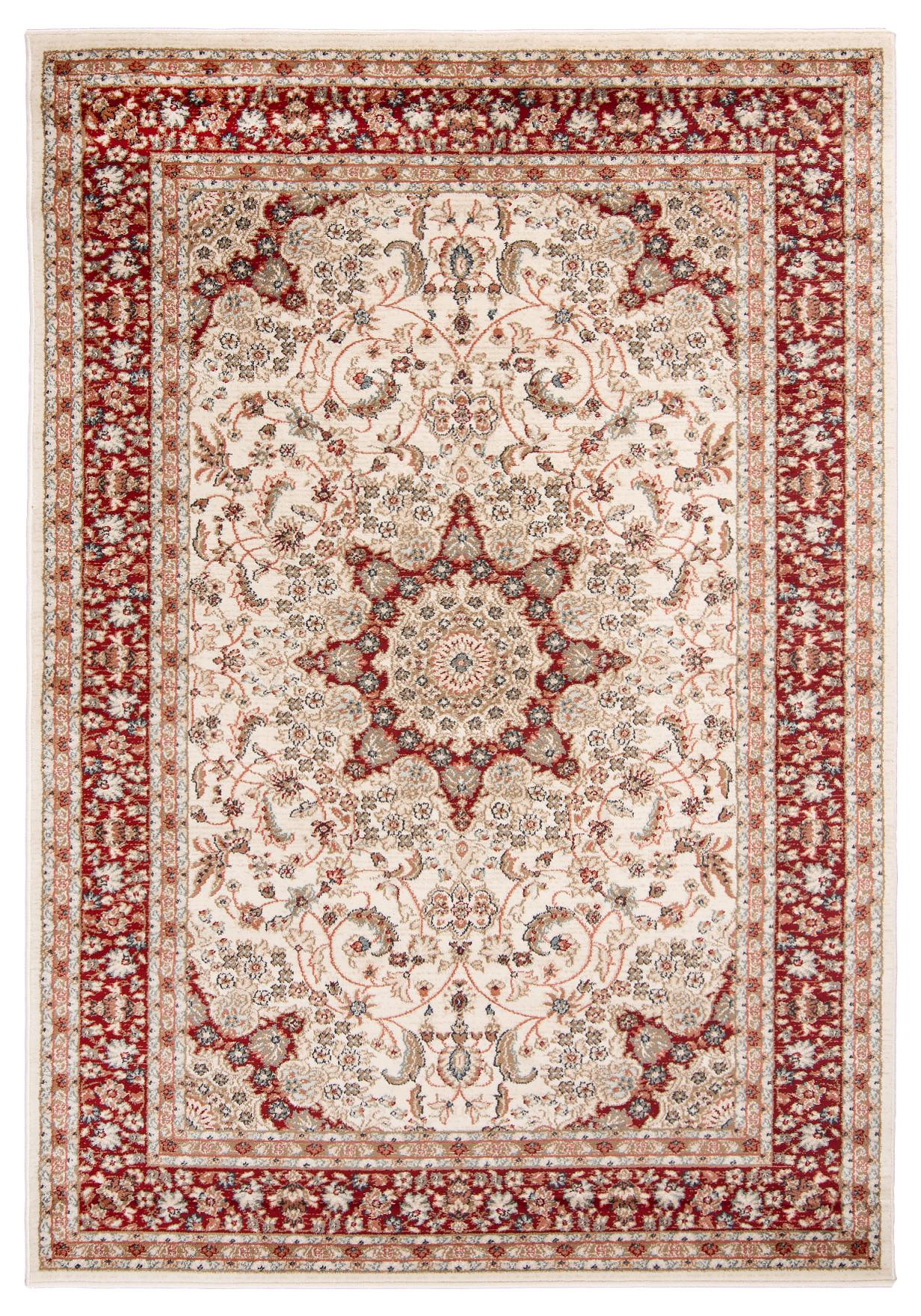 Tapis traditionnel Nemrut 9473A WHITE - rouge, crème