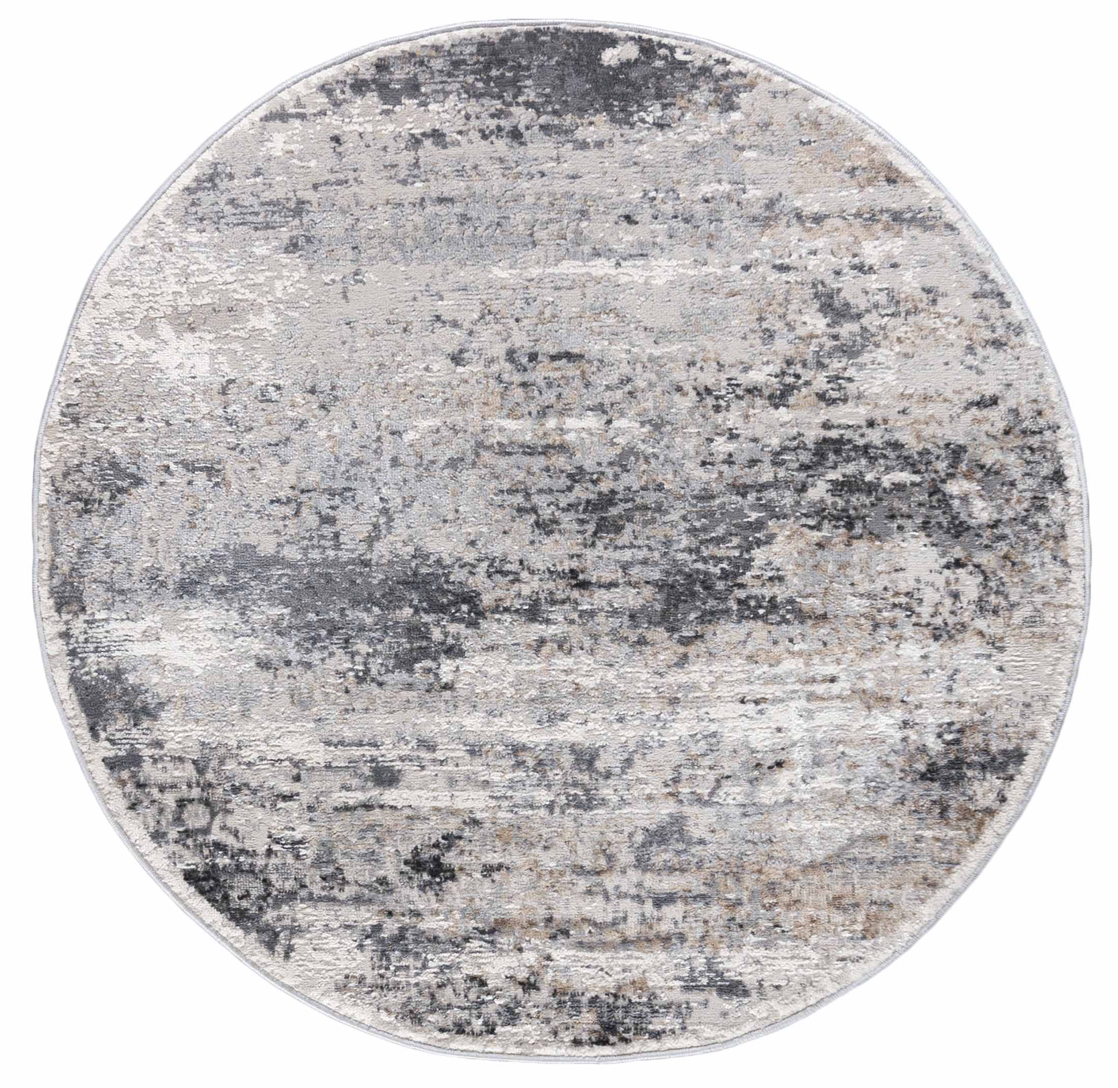 Tapis rond moderne PORTLAND G509A WHITED_VIZON