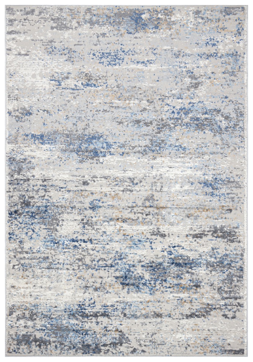 Tapis abstrait moderne Portland G509B WHITED BLUE - crème, bleu