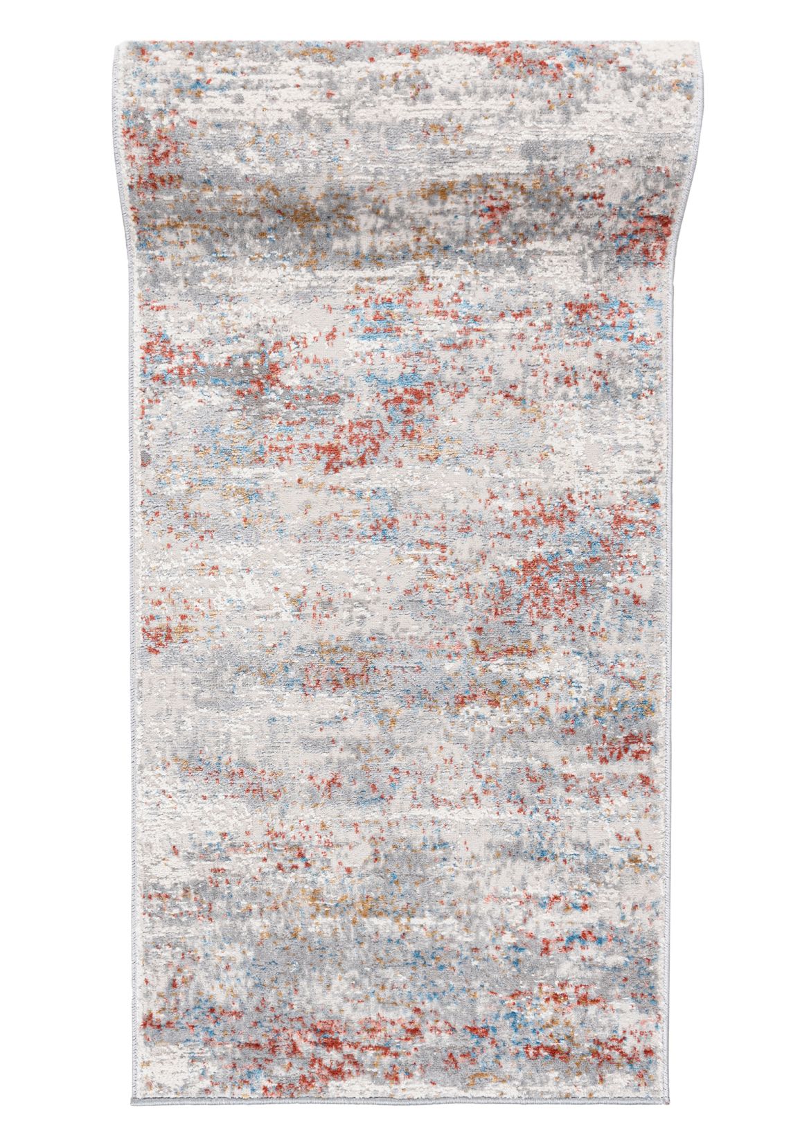 Tapis de passage  Au mètre PORTLAND G509C WHITE SALMON - moderne, abstrait, beige, graphite, crème, orange, gris
