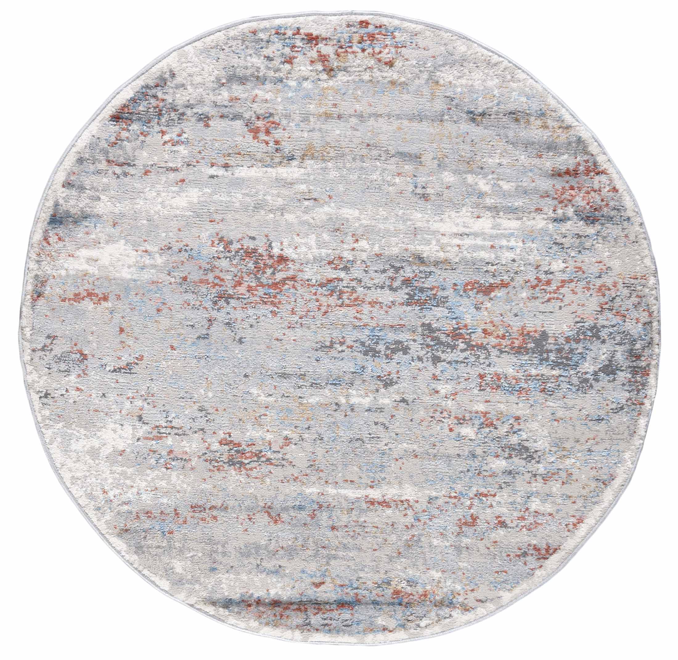 Tapis rond moderne PORTLAND G509C WHITESALMON