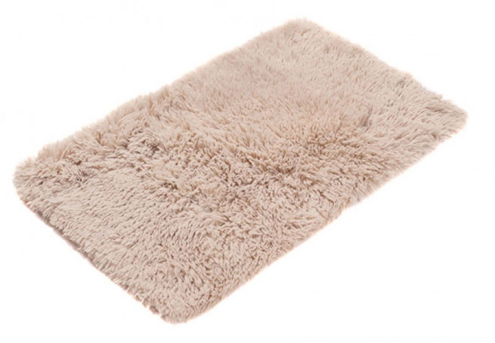 Tapis de salle de bain SILK SOLID BEIGE - antidérapant, shaggy, beige