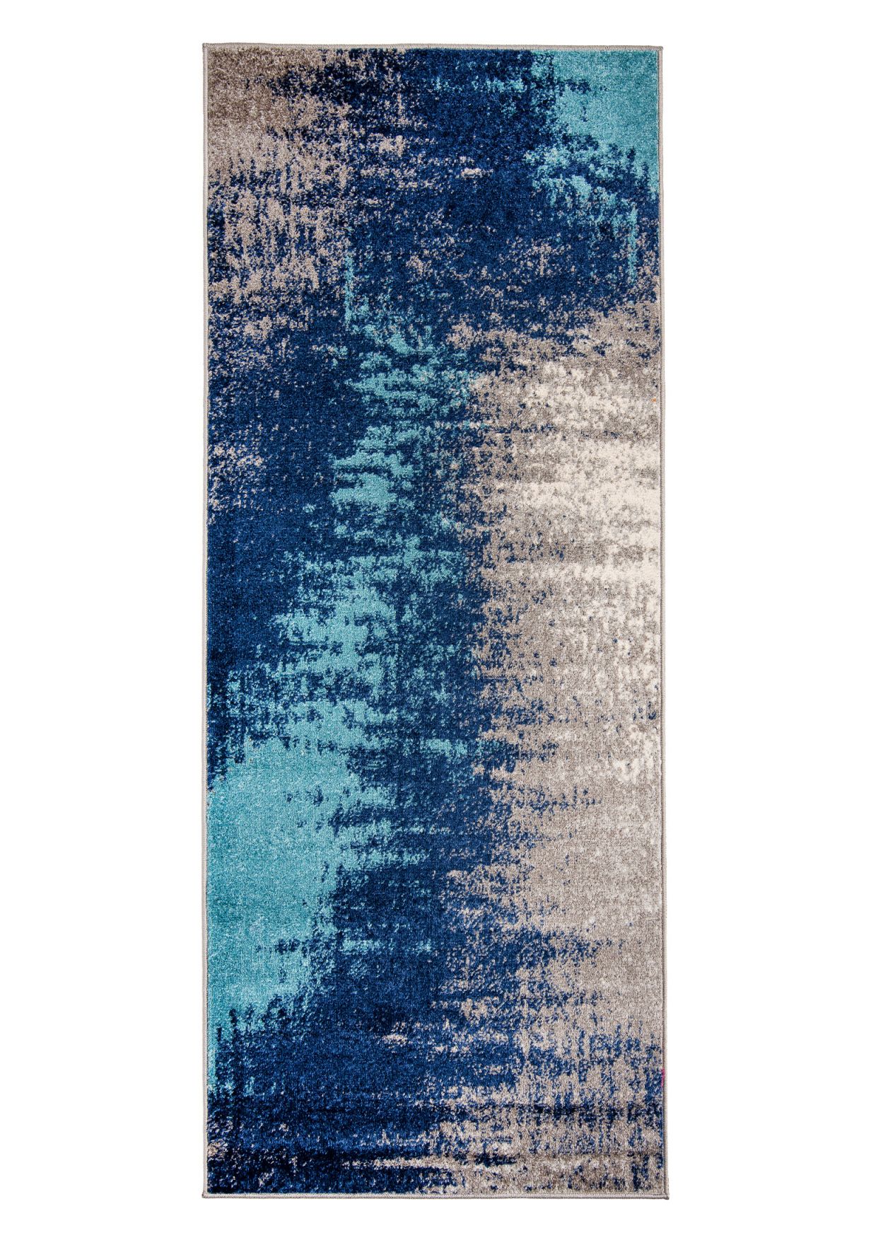 Tapis de couloir et de cuisine Modern SPRING H170A DARK BLUE - bleu, gris