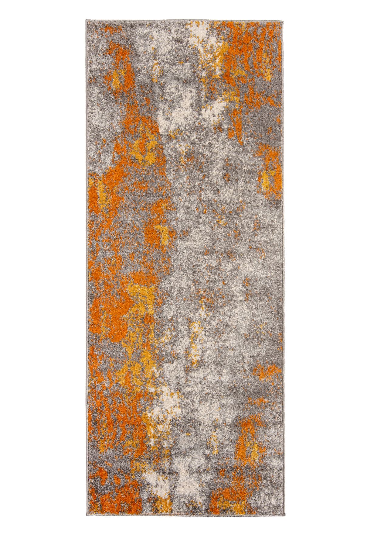 Tapis de couloir et de cuisine moderne SPRING H172A ORANGE - orange, gris