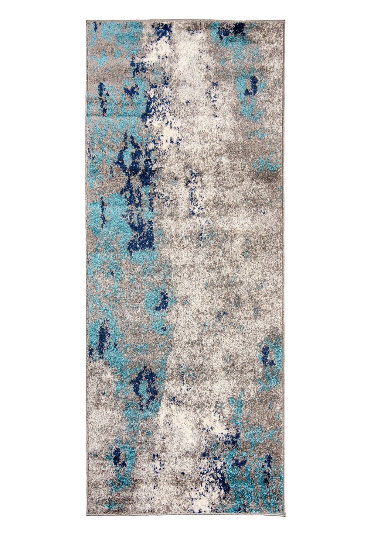Tapis de couloir et de cuisine moderne SPRING H172A DARK TURQUOIS - bleu, gris