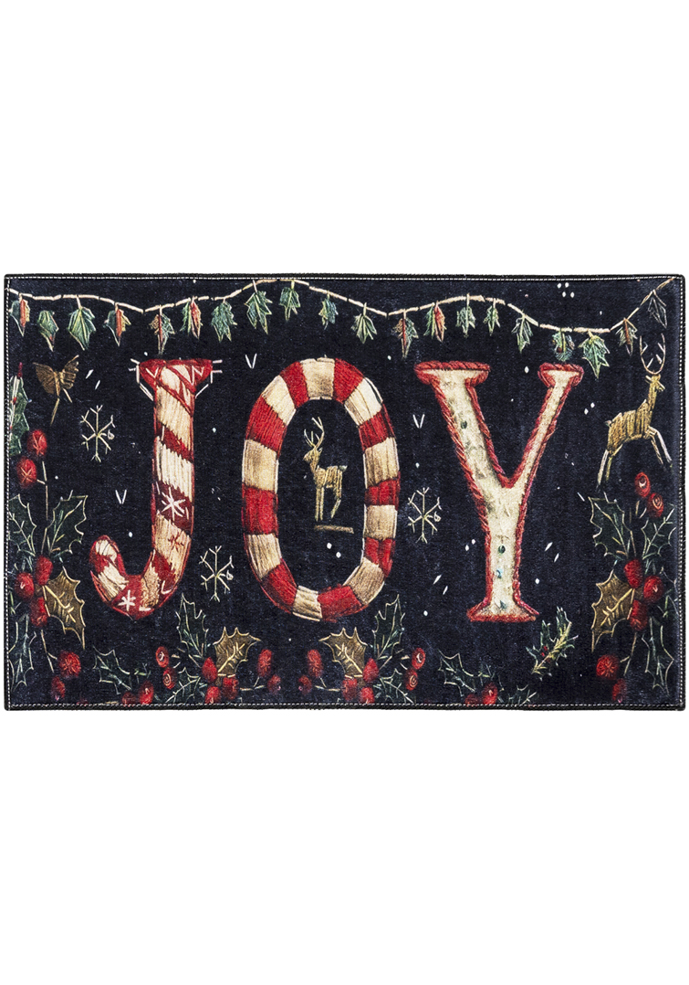 Tapis de Noël, paillasson - paillasson XMAS JOY, noir