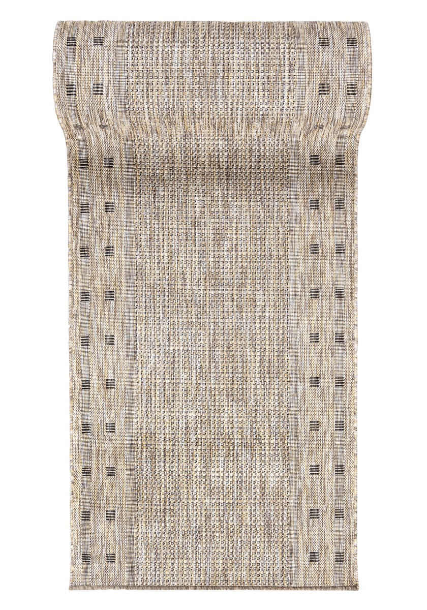 tapis de couloir en corde pour cuisine MELISSA KE63A marron - moderne, uni, beige, crème