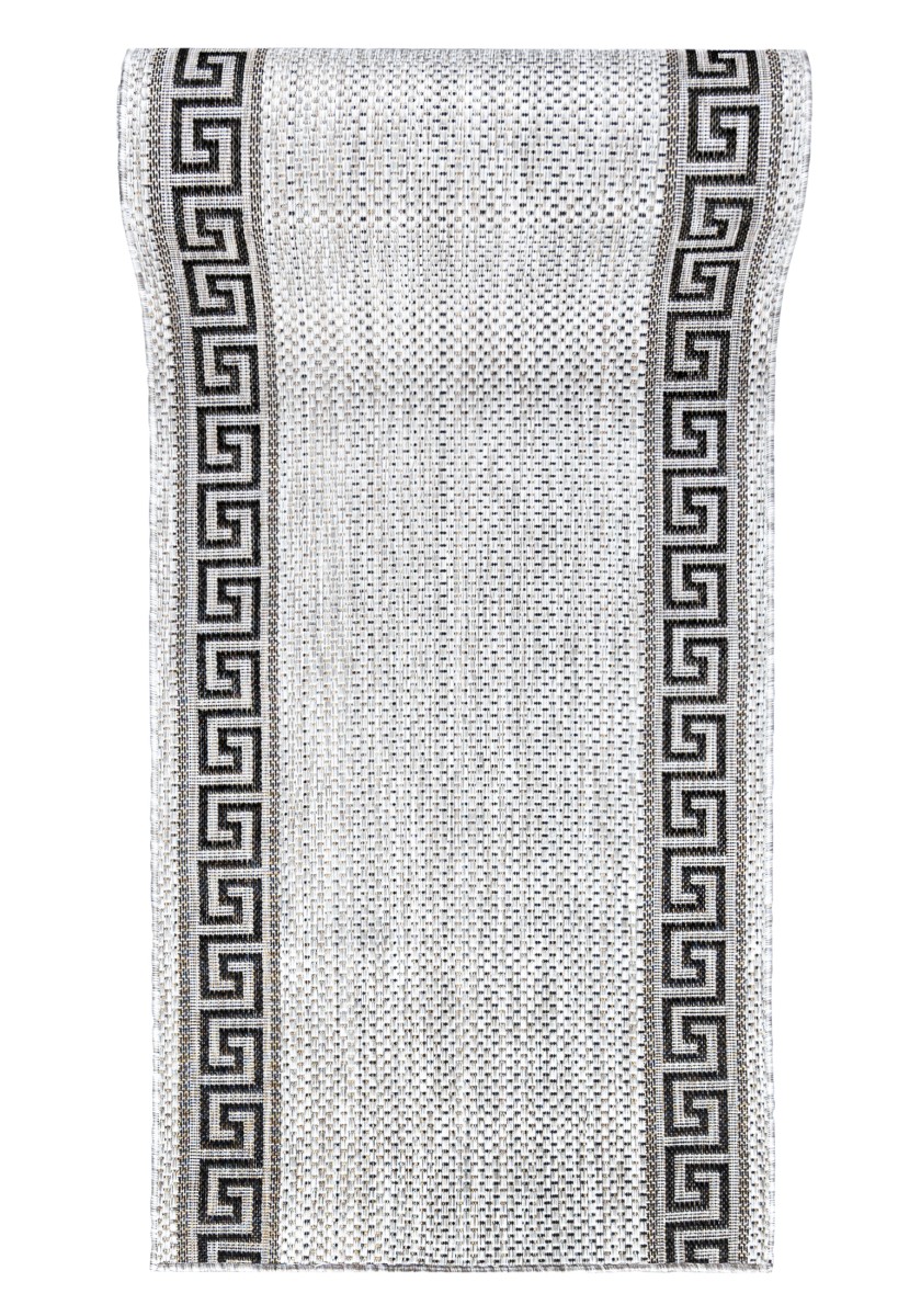 tapis de couloir en corde pour cuisine MELISSA KF91A gris - moderne, cadre, graphite, gris