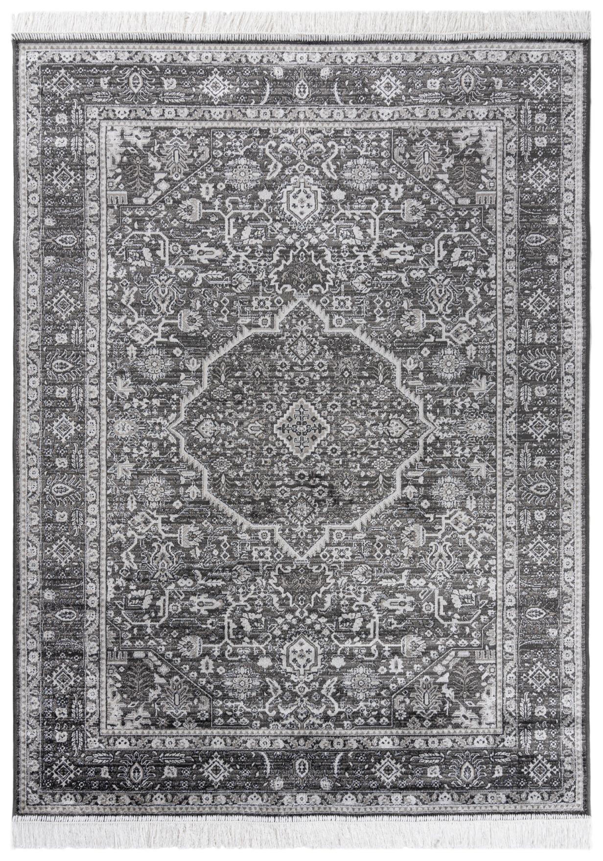Tapis traditionnel Isphahan 84332 ANTHRACITE - gris