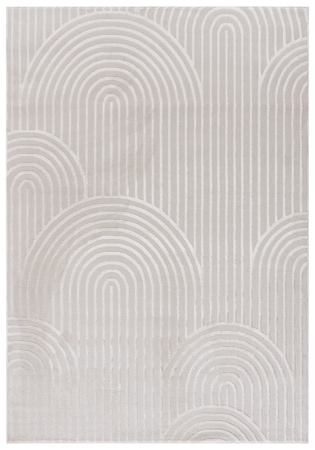 Tapis moderne à arches géométriques crème NG81A ELLEN