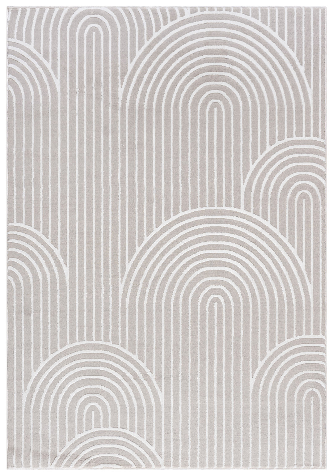 Tapis moderne à arches géométriques blanc crème NG81A ELLEN