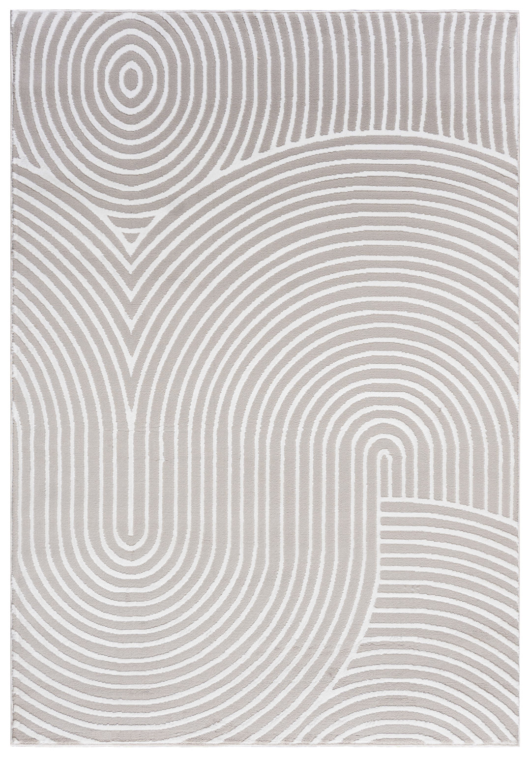 Tapis moderne à arches géométriques crème, blanc NG83B ELLEN