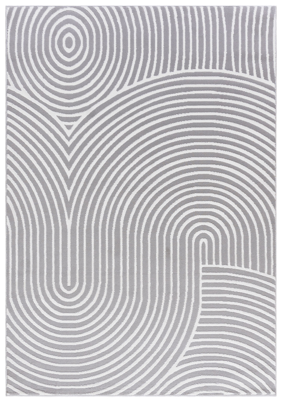 Tapis moderne à arches géométriques gris, blanc NG83B ELLEN