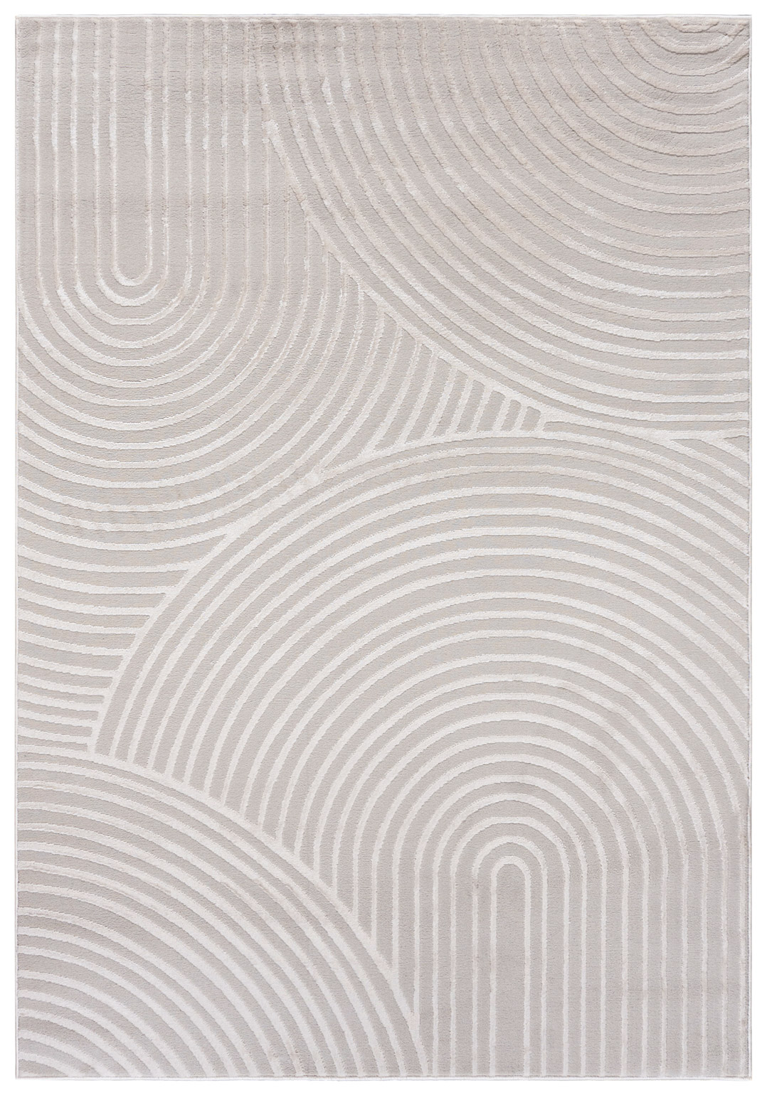 Tapis moderne à arches géométriques crème NG89A ELLEN