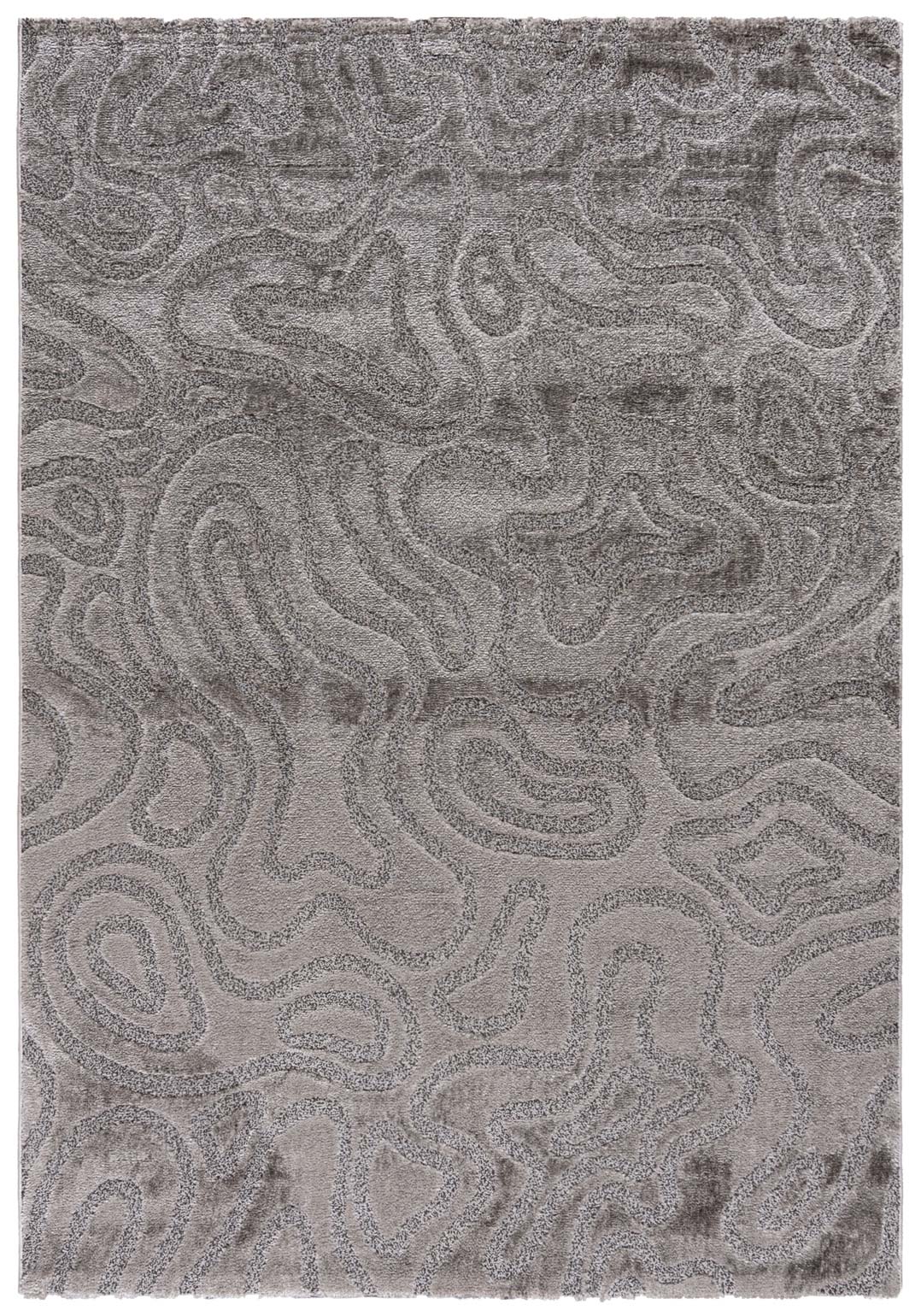 Tapis moderne gris à motifs 3D NH69A NORWAY