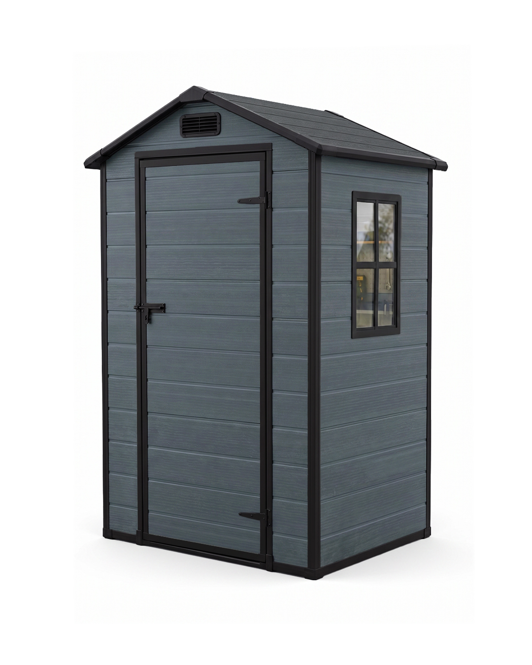 Abri de jardin en PVC pour outils / abri de jardin avec toit à deux pans - Iparo Velo - gris, anthracite, moderne