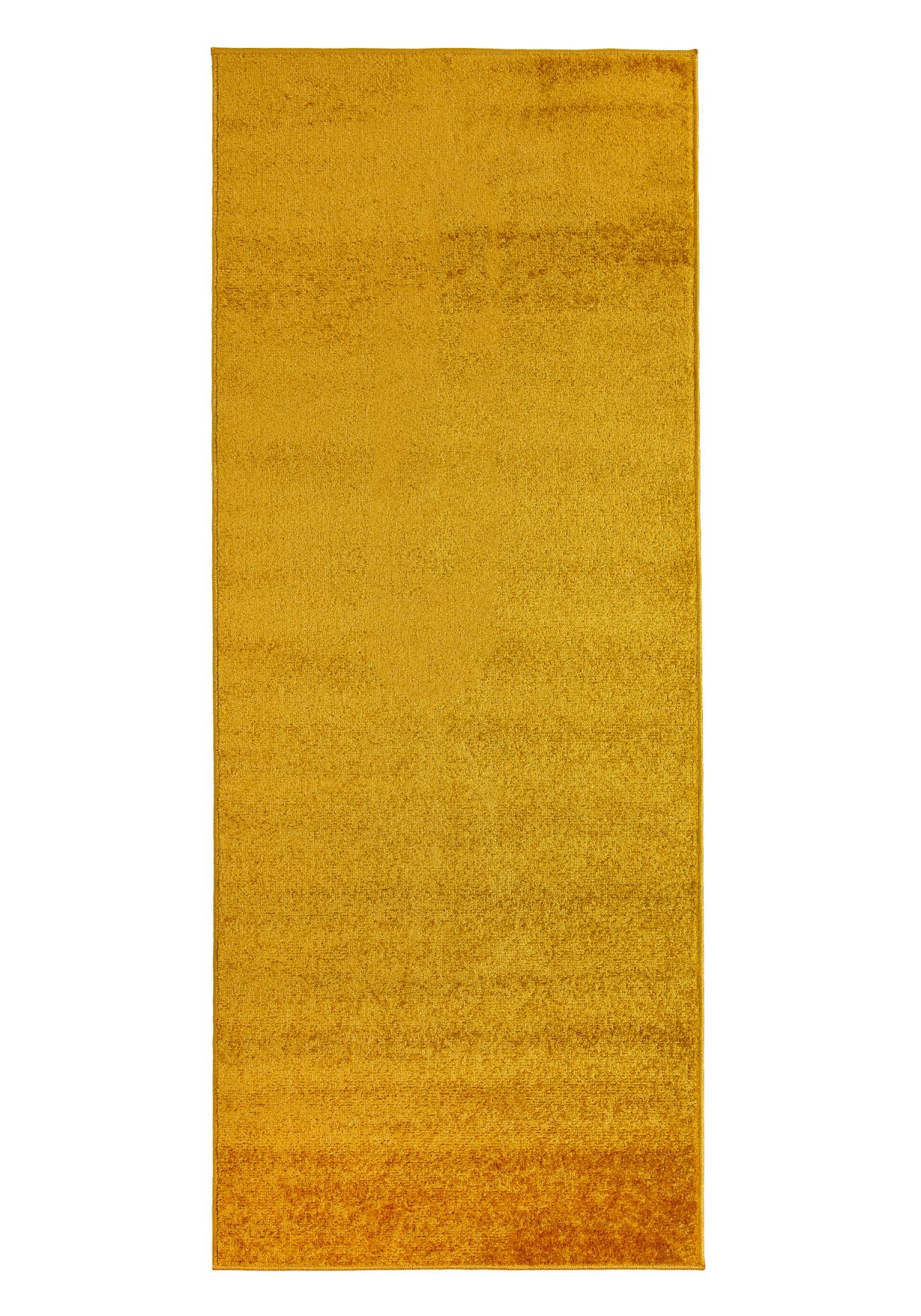 Tapis de couloir et de cuisine - uni lisse SPRING P113A DARK YELLOW - jaune