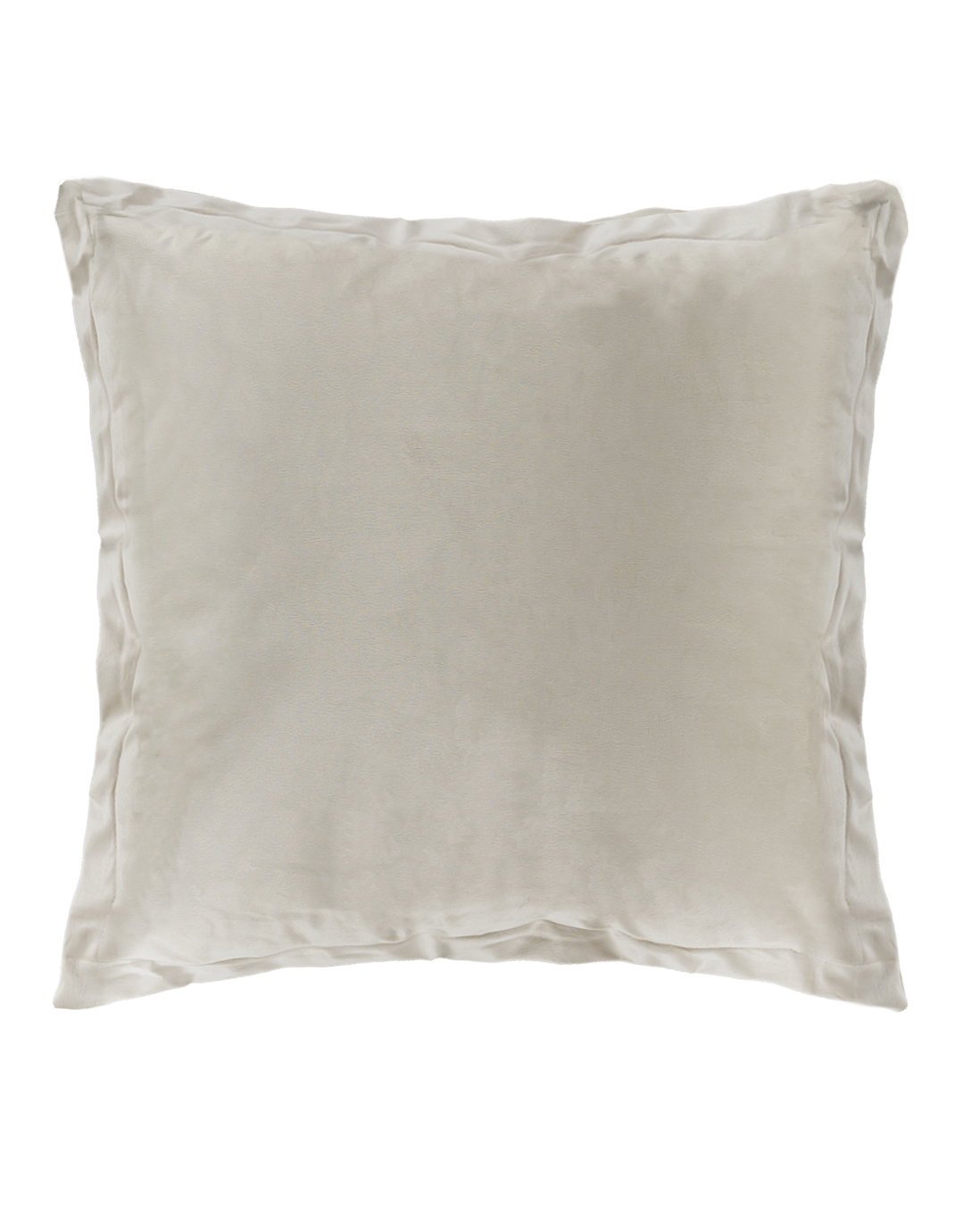 Coussin décoratif avec rembourrage, 45 x 45 cm - Puro Beige - bordure décorative, beige, crème