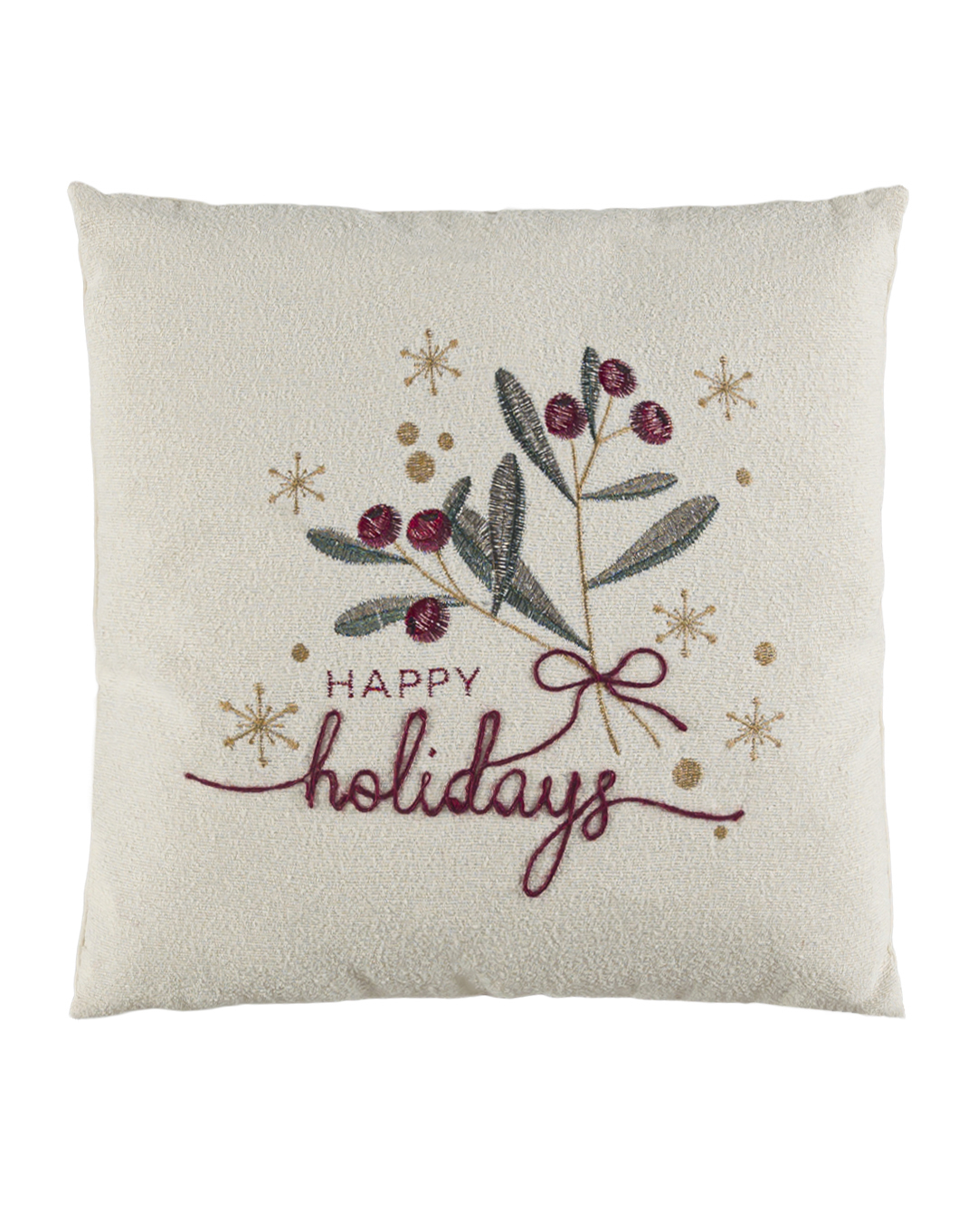 Coussin décoratif avec rembourrage, 45 x 45 cm - Canto Allegra - brodé, festif, gui, inscriptions