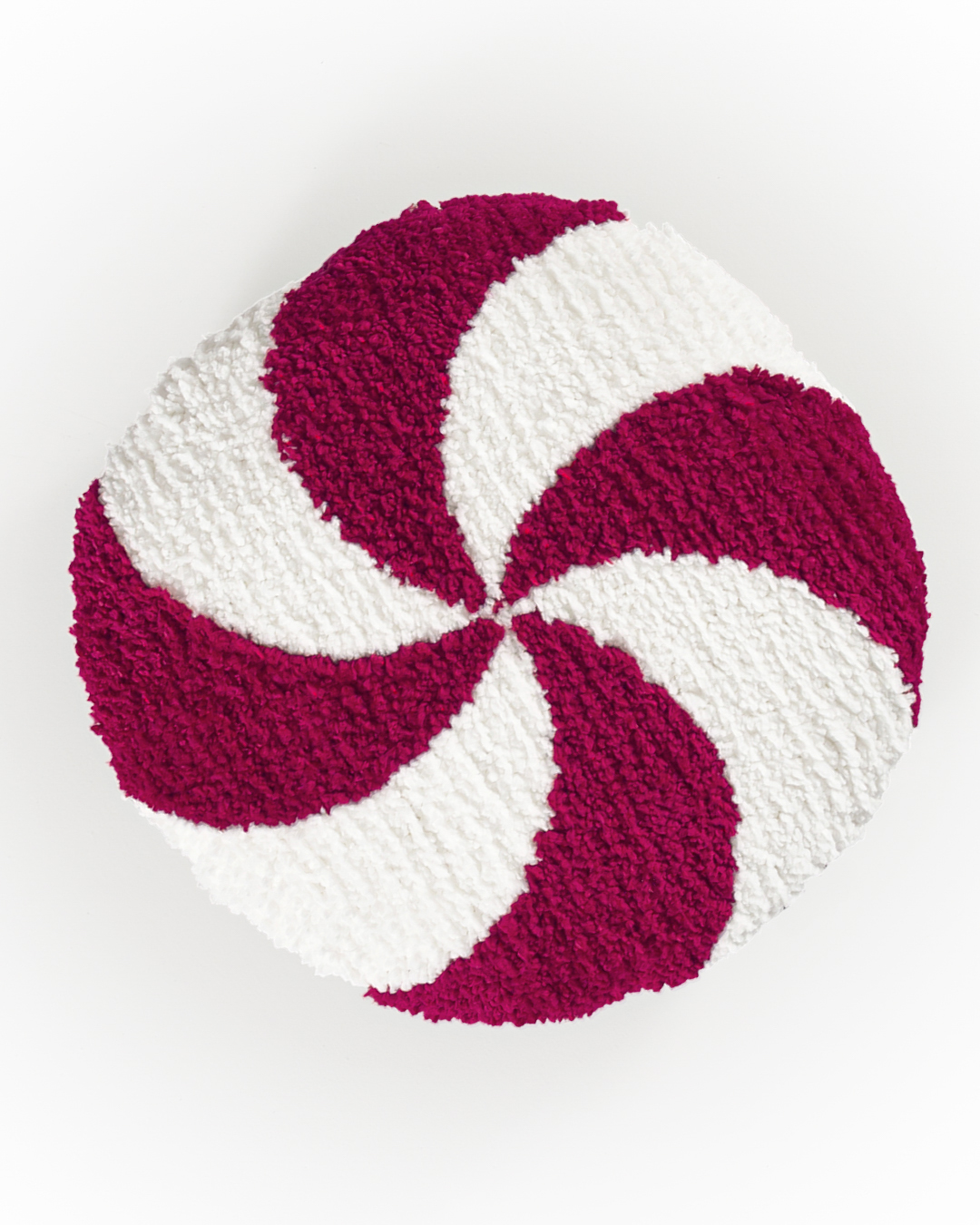 Coussin décoratif avec rembourrage, 40x40 cm - Inverno Caramello Rosso - bonbon de Noël, rouge