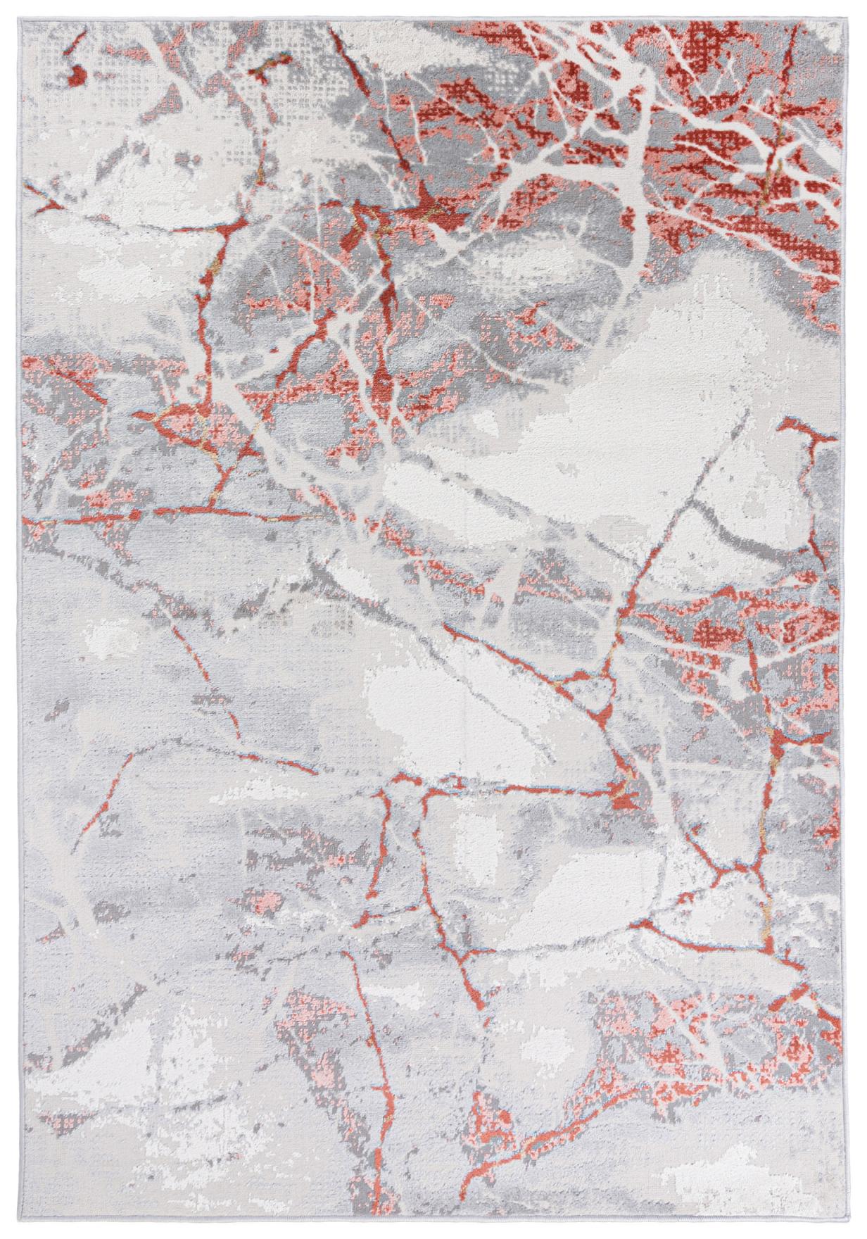 Tapis moderne - Portland R216A L GRAYSALMON - abstrait effet marbre, gris, saumon