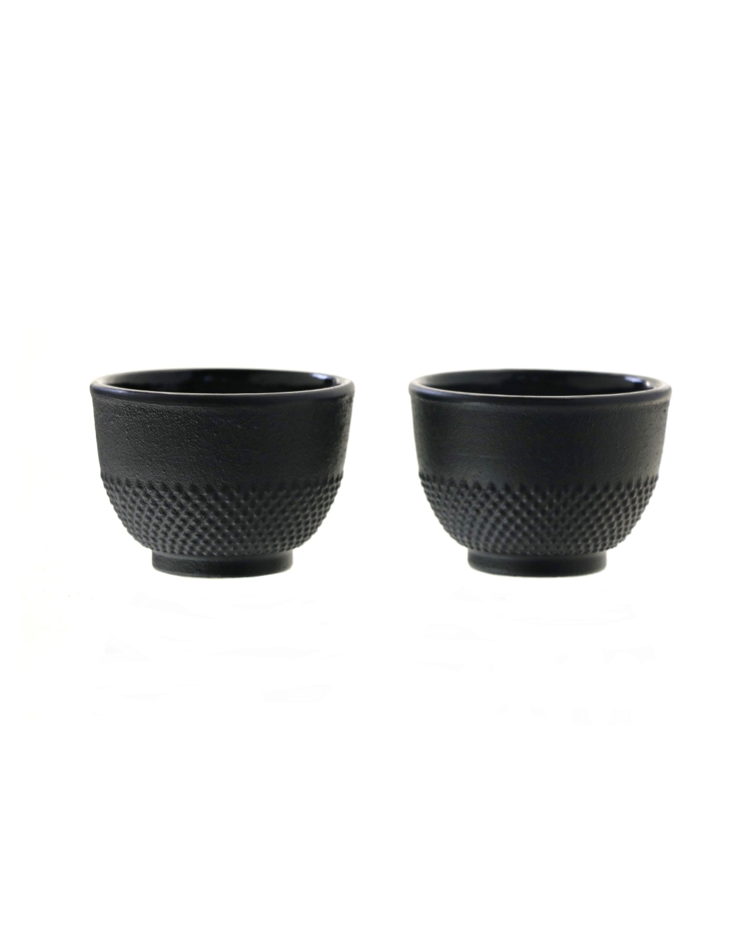 Tasses à thé en fonte, lot de 2 tasses japonaises – Infuso Sorsa – orientales, noires