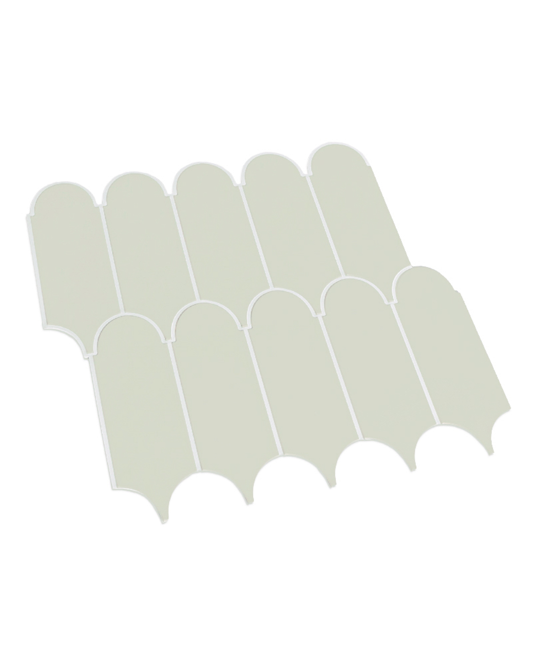 Carreaux autocollants - Corbe Verde - vert sauge, verts 10 pces