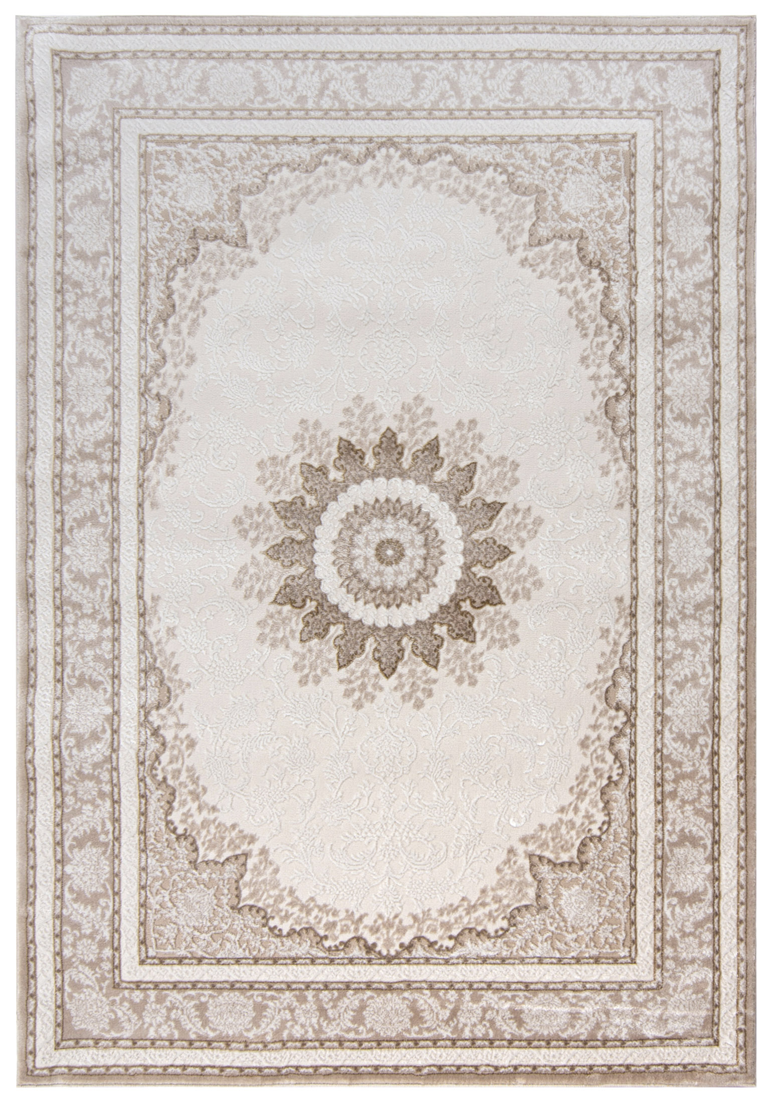 Tapis traditionnel à deux niveaux HERA TP58E - crème, beige