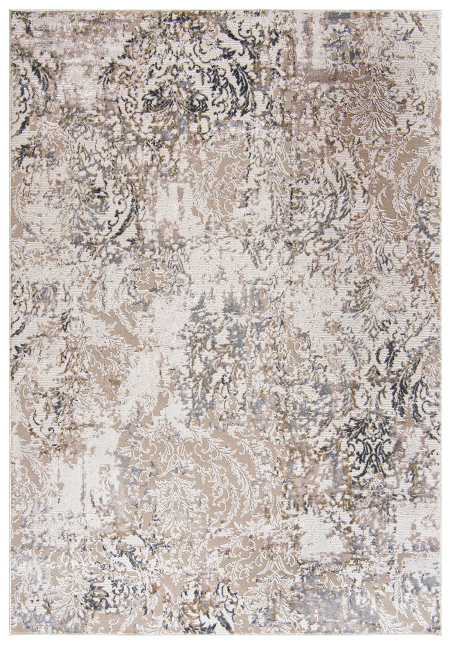 Tapis vintage à deux niveaux HERA TY98F - beige, crème