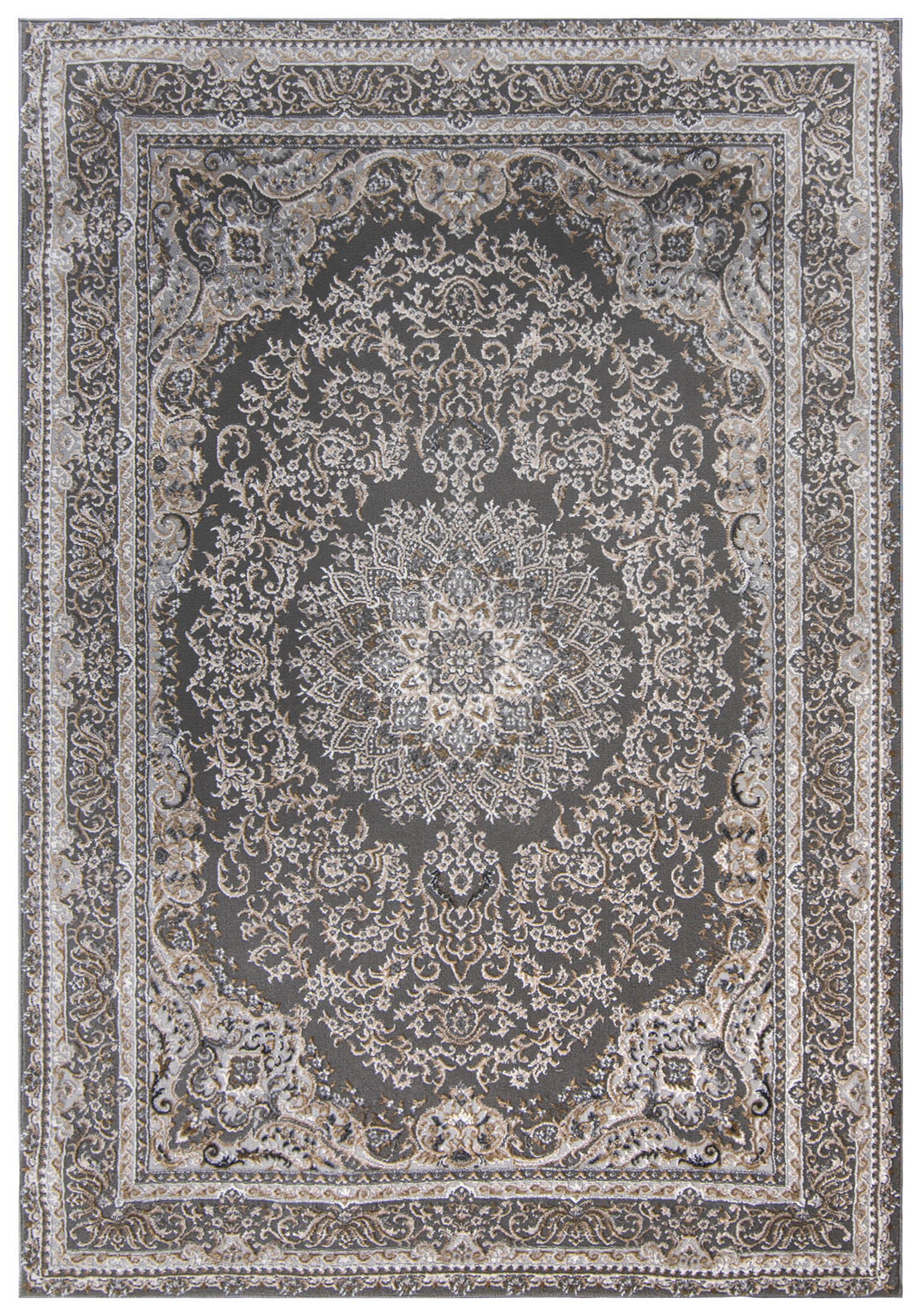 Tapis traditionnel à deux niveaux HERA TZ20B - gris